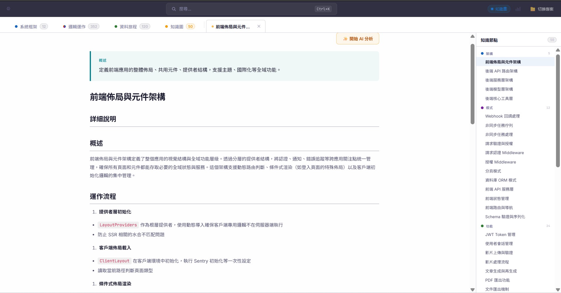 Wiki Markdown export — generated documentation pages